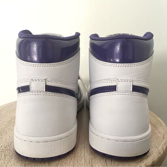 Nike Jordan 1 Purple High Top Leather Sneakers Size 11.5 - Picture 5 of 13